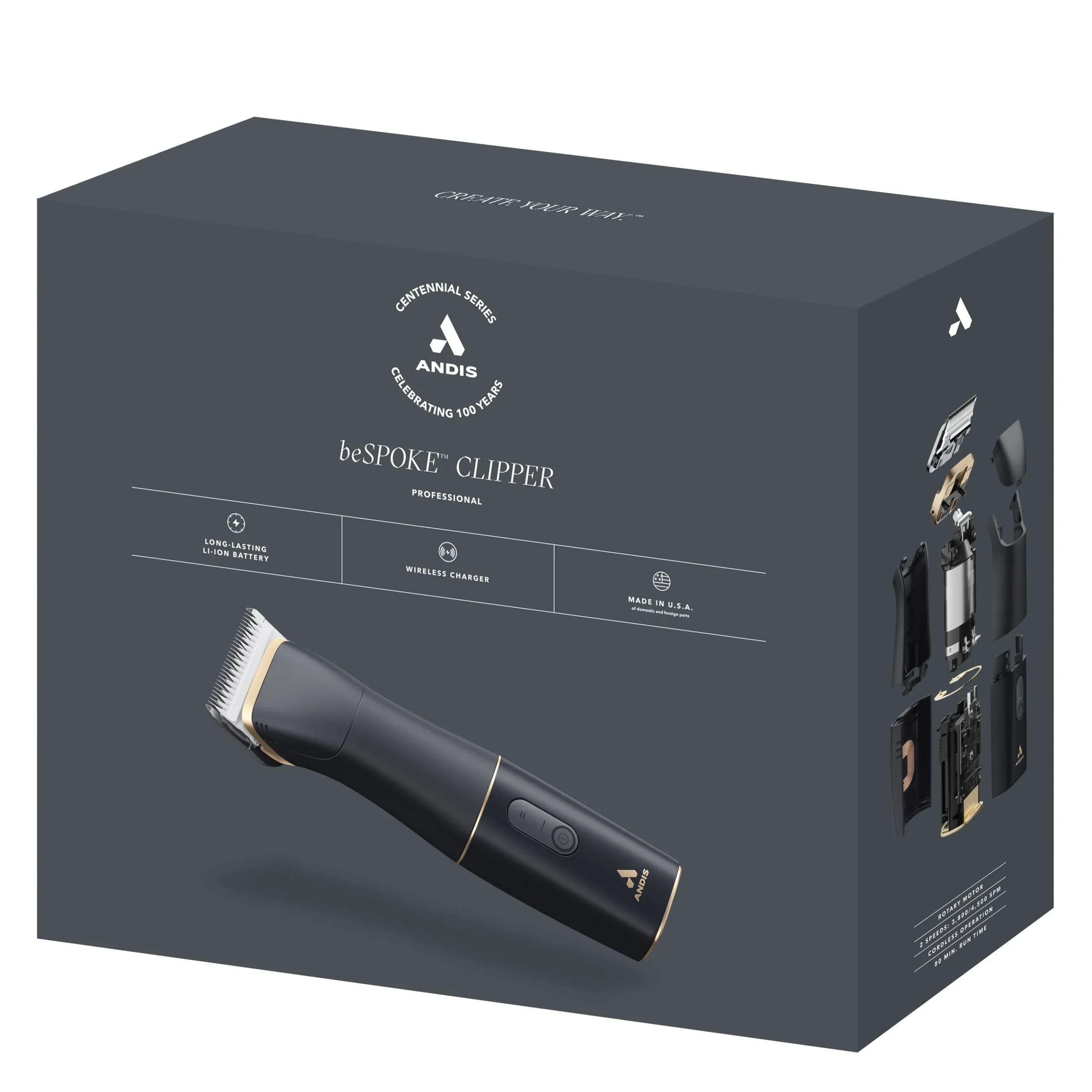 Maquina para cortar pelo de perro Andis beSPOKE inhalambrica profesional vista 3