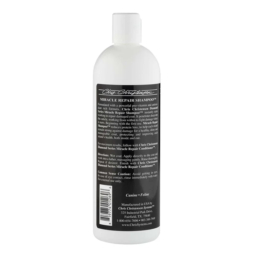 Shampoo para perros Chris Christensen Miracle repair 473ml vista 2