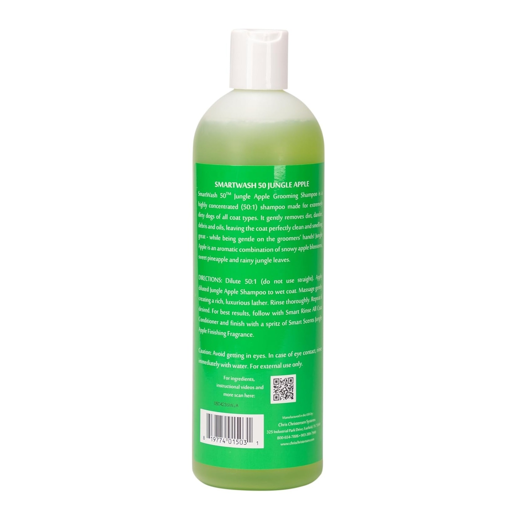 Shampoo para perros Chris Christensen Smart Wash Jungle Apple 473ml vista 2