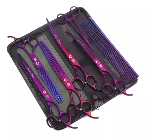 Tijeras para perros  PURPLE DRAGON 7 pulgadas acero 440c vista 2