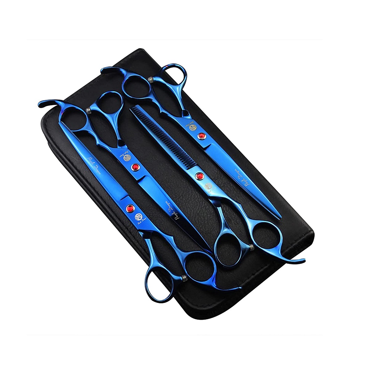 Set de 4 tijeras para perros PURPLE DRAGON 8 pulgadas vista 1